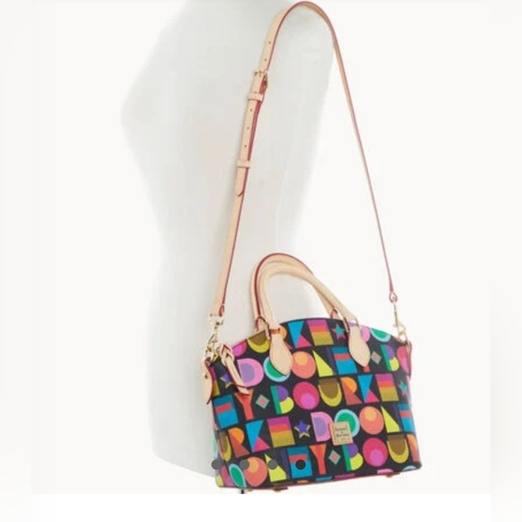 Dooney & Bourke Colorful Geometric Satchel - Picture 4 of 7